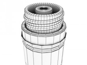 high detailed liquor bottle  malibu 3Dモデル