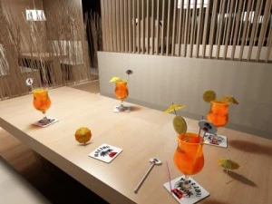 high detailed malibu cocktail with umbrella 3D Model