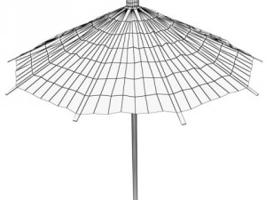 high detailed malibu cocktail with umbrella 3D Модель