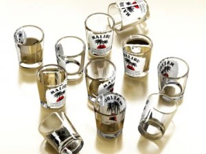 malibu shot glass  high detailed 3D Model