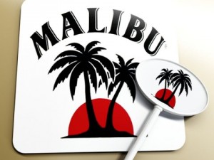 malibu bottle cocktail and shot glass collection 3Dモデル