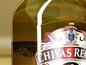 high detailed liquor bottle  chivas regal 12 years 3D 模型