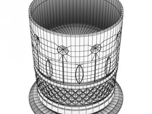 high detailed whisky cut glass and chivas coaster 3D Модель