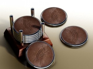chivas regal coasters  high detailed Modello 3D