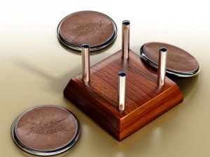 chivas regal coasters  high detailed Modello 3D