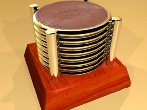chivas regal coasters  high detailed Modello 3D