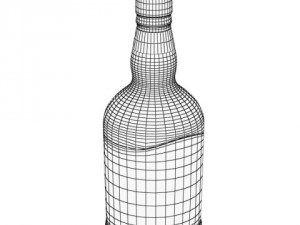 chivas regal bottle glass and coaster collection 3D Model