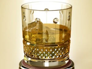 chivas regal bottle glass and coaster collection 3D Model