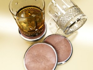 chivas regal bottle glass and coaster collection 3D Model