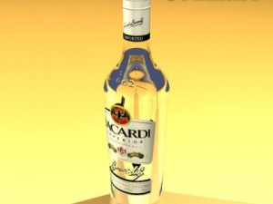 photorealistic and high detailed 7 liquor bottles Modelo 3D
