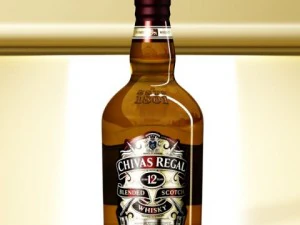 photorealistic and high detailed 7 liquor bottles 3D Model