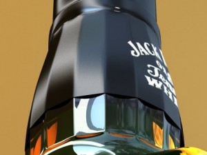 photorealistic and high detailed 7 liquor bottles Modelo 3D