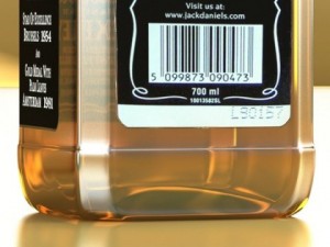 photorealistic and high detailed 7 liquor bottles Modelo 3D