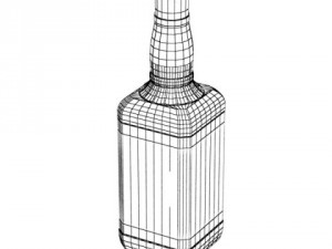 photorealistic and high detailed 7 liquor bottles Modelo 3D