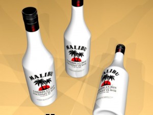 photorealistic and high detailed 7 liquor bottles Modelo 3D
