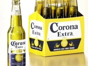 corona beer bottle  6 pack 3D Model