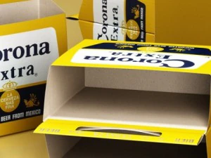 corona beer bottle  6 pack 3D Model
