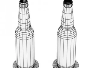 corona beer bottle  6 pack 3D Model