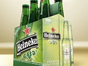 heineken six cardboard pack 3D Model