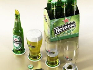 heineken beer collection 3D Model