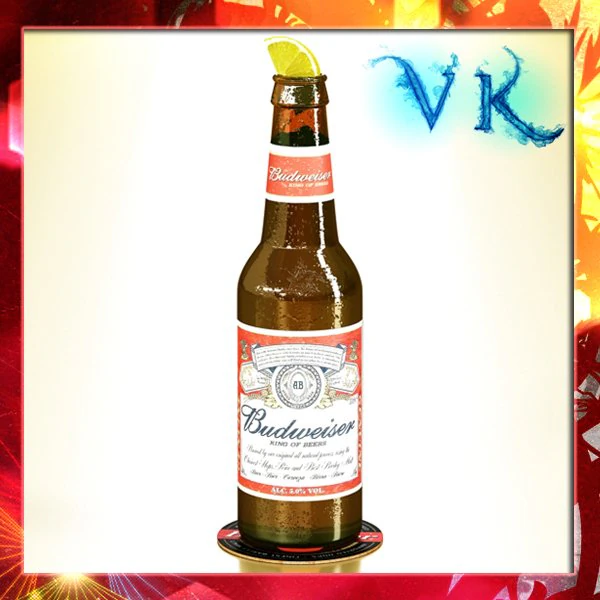 budweiser beer bottle 3D Model .c4d .max .obj .3ds .fbx .stl .blend 