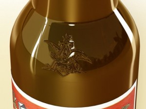 budweiser beer bottle Modelo 3D