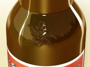 budweiser beer bottle 3D Model