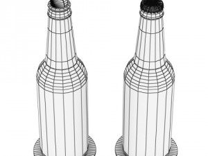 budweiser beer bottle Modelo 3D
