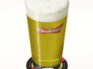 budweiser beer glass 3D Model