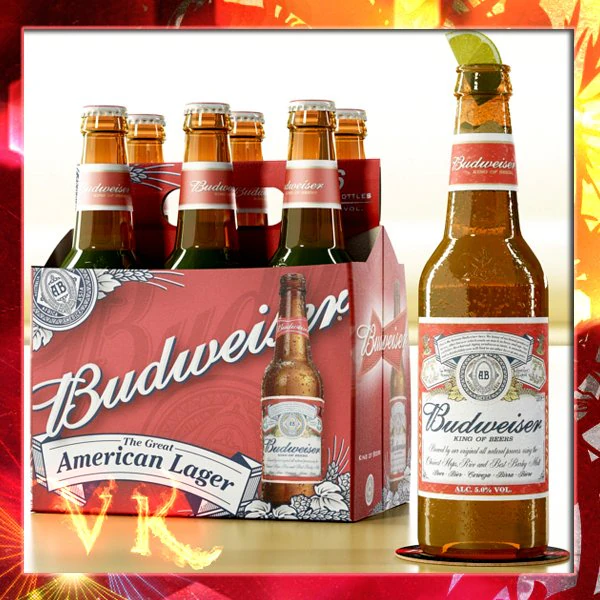 budweiser beer bottle  six cardboard pack 3D Model .c4d .max .obj .3ds .fbx .stl .blend 