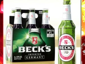 becks 6 bottles cardboard pack 3D Model