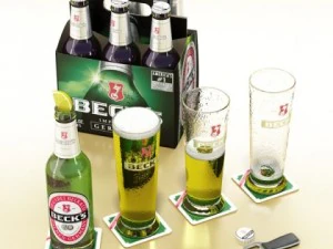 becks beer collection 3D Model