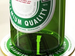 4 beers collection and bottle opener 3D Модель
