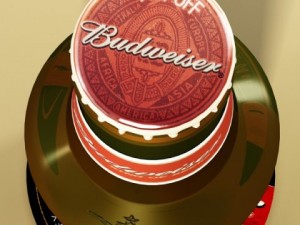 4 beers collection and bottle opener 3D Модель