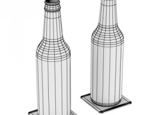 4 beers collection and bottle opener 3D Модель