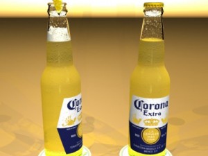 4 beers collection and bottle opener 3D Модель