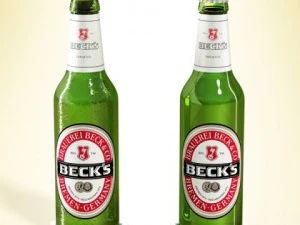 4 beers collection and bottle opener 3D Model