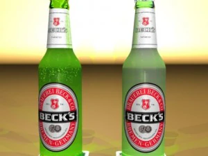 4 beers collection and bottle opener 3D Model
