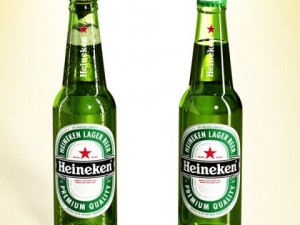 4 beers collection and bottle opener 3D Модель