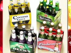 beers cardboard pack collection Modelo 3D
