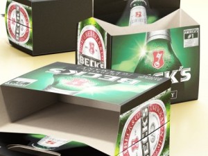 beers cardboard pack collection 3D Model