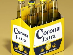 beers cardboard pack collection 3D Model