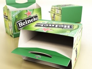 beers cardboard pack collection 3D Model