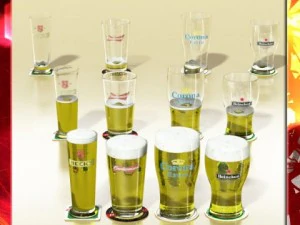 bierglas collectie 3D Model