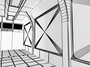 scifi corridor 3Dモデル