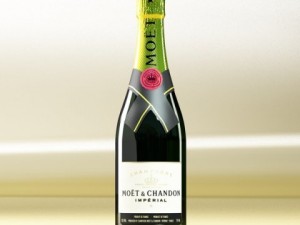 champagne moet chandon bottle Model 3D