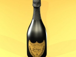 champagne dom perignon bottle 3D Model