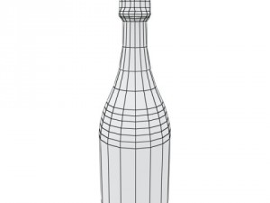 champagne dom perignon bottle 3D Model