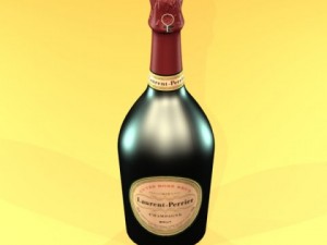 laurent perrier  champagne bottle Model 3D