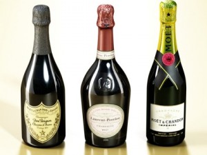 3 champagne bottles collection 3D मॉडल